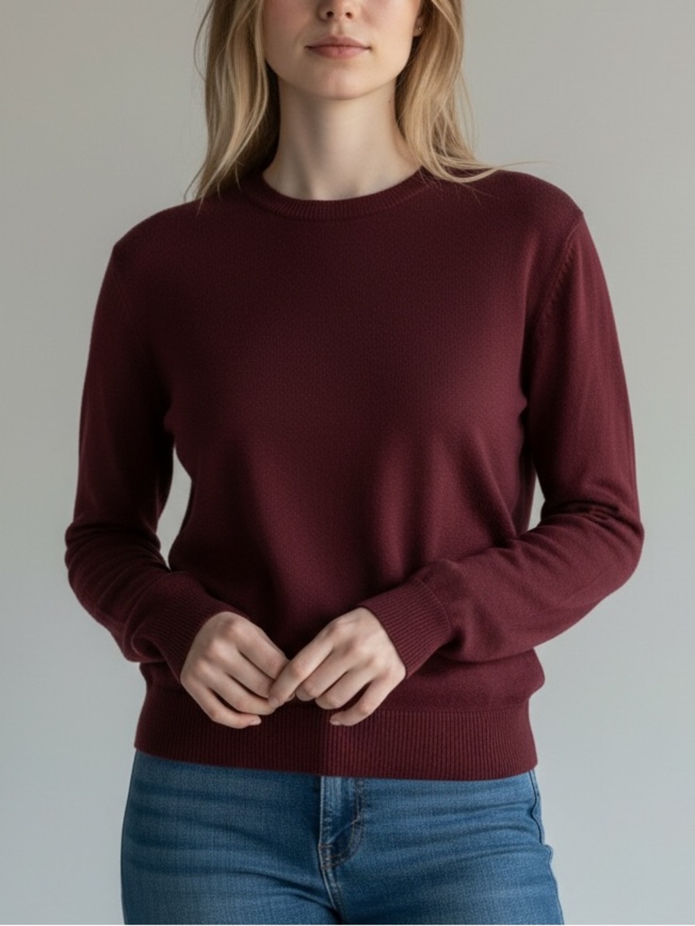 Banana Republic 100% merino wool sweater burgundy medium
